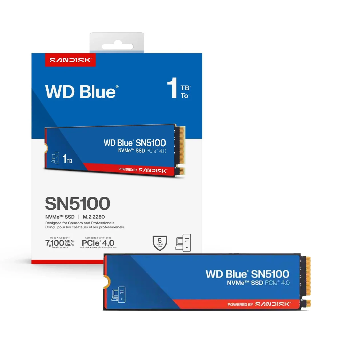 WD Blue SN5100 1TB NVMe SSD - 1TB